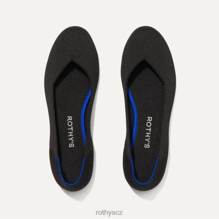 černá pevná látka bota 4266F37 Rothy's ženy byt