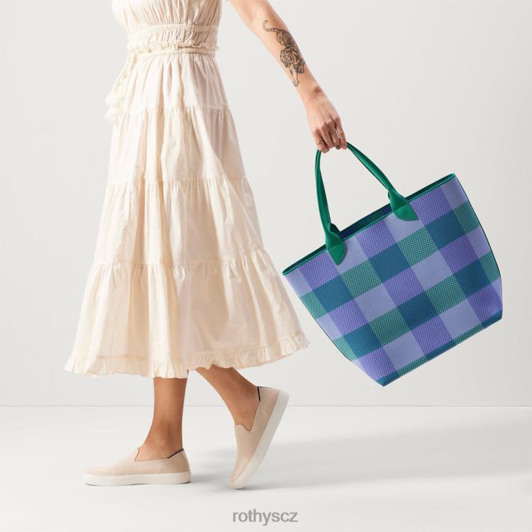 borůvkový gingham Taška 4266F171 Rothy\'s ženy lehká taška